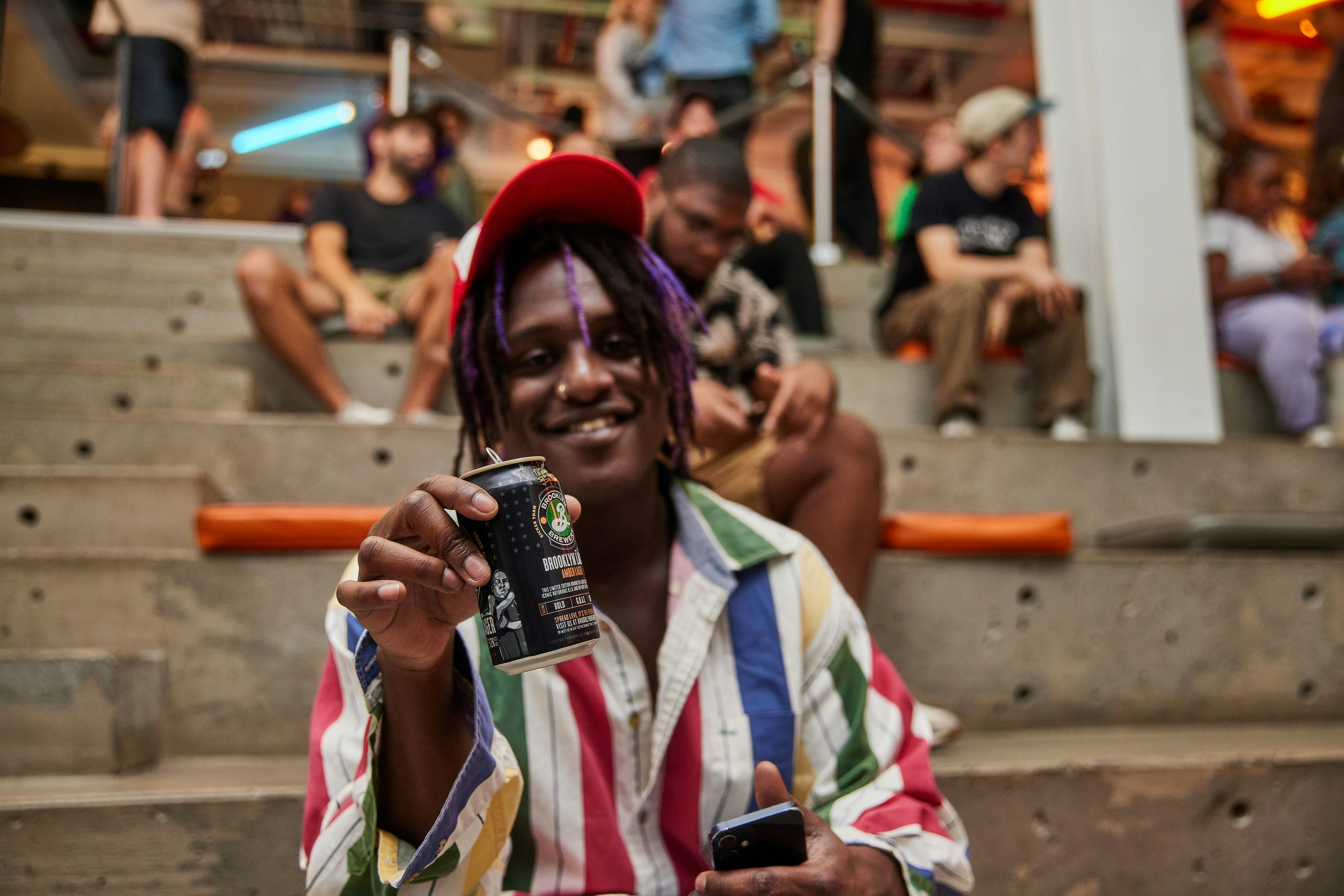 Enjoying the The Notorious B.I.G. x Brooklyn Lager. Photo by Chris Caro/CMNN CNTRL.